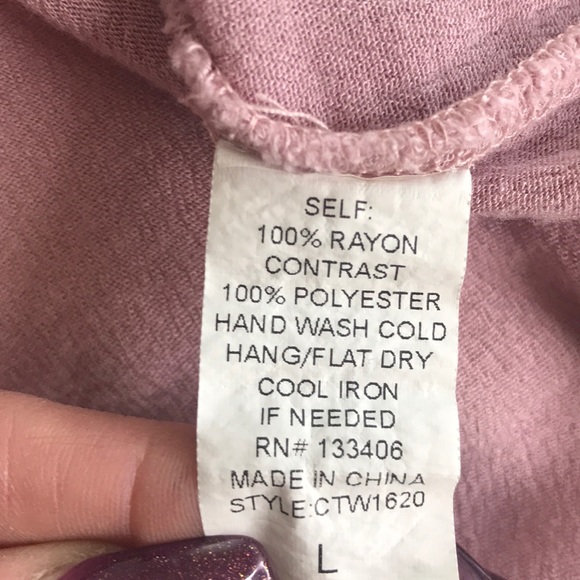 Charlotte Russe faux wrap top Blush pink large - Picture 6 of 7